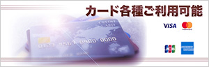 柏OL委員会　クレジットカード各種利用可能